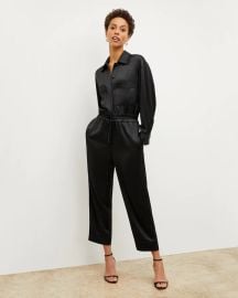 Carr Jumpsuit - Everyday Satin Black MMLaFleur at MM LaFleur